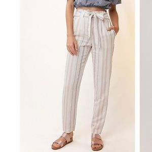 Express Linen High Waist Pants Striped 2R